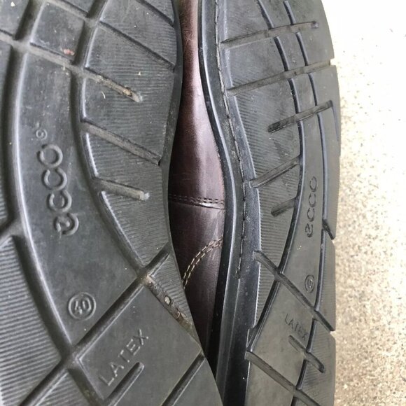 ECCO Leather Driving Loafers Shoes Women's 40 9-9.5 Brown Slip On Designer - Picture 9 of 9